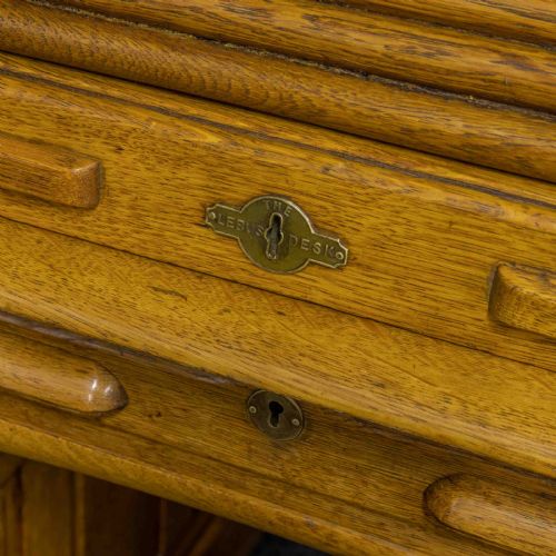 EDWARDIAN OAK ROLL TOP DESK - ADDITIONAL PHOTO 15
