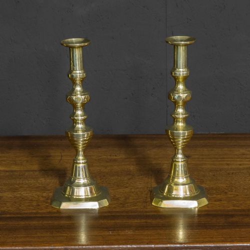 set of two victorian candlesticks - CATEGORY: ANTIQUE LIGHTING - DATED VICTORIAN