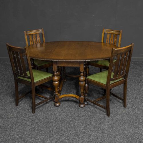 OAK DINING SET WITH TABLE AND FOUR CHAIRS - ADDITIONAL PHOTO 21