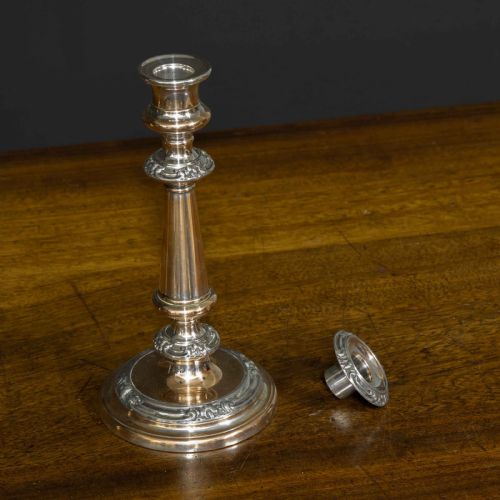 VICTORIAN SHEFFIELD PLATE CANDLESTICKS - ADDITIONAL PHOTO 3