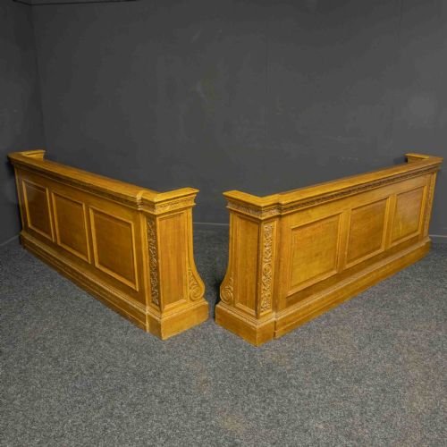 early 20th century pair of oak pew fronts - CATEGORY: ANTIQUE MISCELLANEOUS - DATED EDWARDIAN
