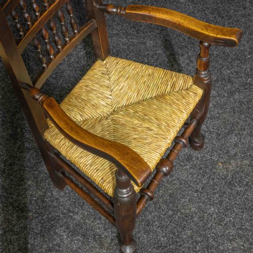 SET OF EIGHT GEORGIAN LANCASHIRE SPINDLEBACK CHAIRS - ADDITIONAL PHOTO 6