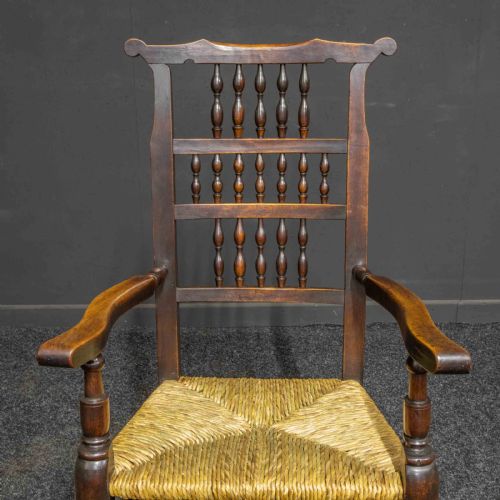 SET OF EIGHT GEORGIAN LANCASHIRE SPINDLEBACK CHAIRS - ADDITIONAL PHOTO 8