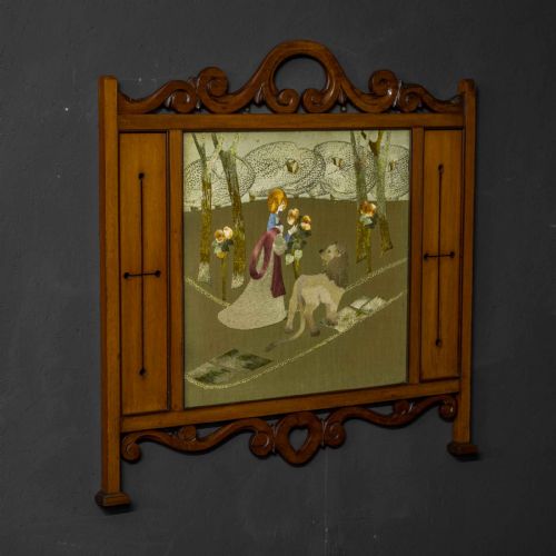 EDWARDIAN MAHOGANY OVERMANTEL - ADDITIONAL PHOTO 2