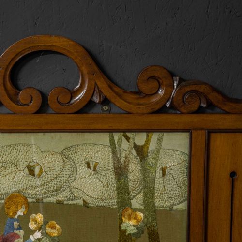 EDWARDIAN MAHOGANY OVERMANTEL - ADDITIONAL PHOTO 5