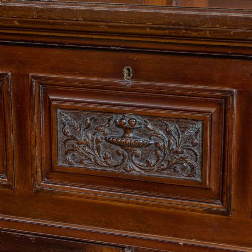 VICTORIAN WALNUT SECRETAIRE BOOKCASE - ADDITIONAL PHOTO 9
