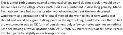 VILLAGE DUCKING STOOL - ADDITIONAL PHOTO 24