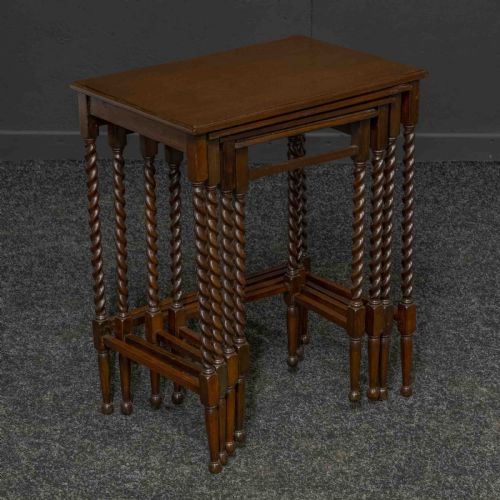 QUARTETTE MAHOGANY NEST OF TABLES - ADDITIONAL PHOTO 1