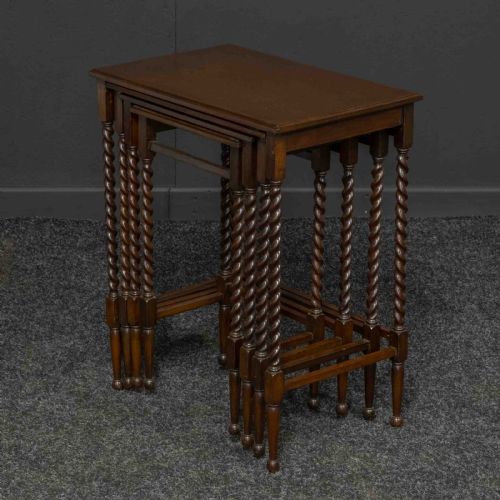 QUARTETTE MAHOGANY NEST OF TABLES - ADDITIONAL PHOTO 4