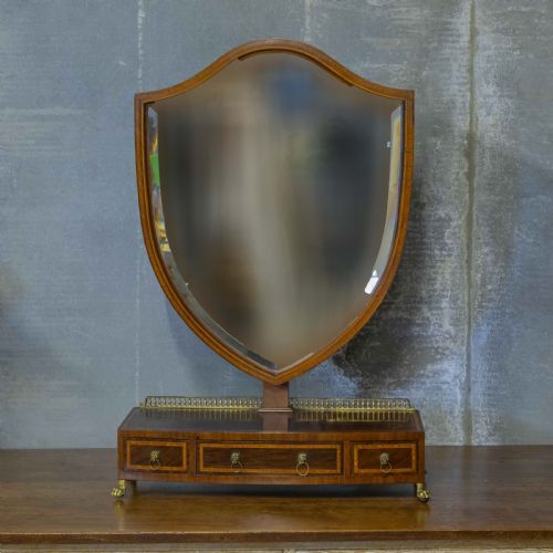 EDWARDIAN MAHOGANY TOILET MIRROR - ADDITIONAL PHOTO 1