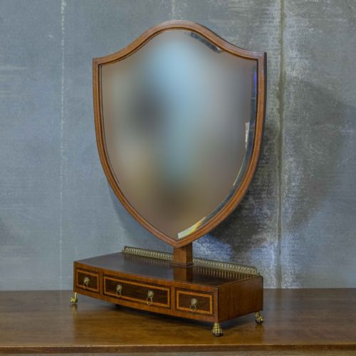 EDWARDIAN MAHOGANY TOILET MIRROR - ADDITIONAL PHOTO 2