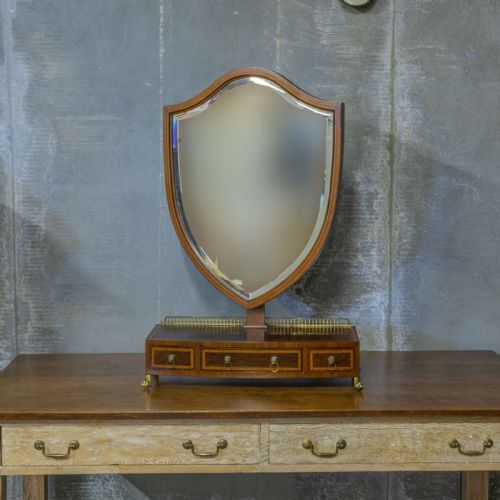 EDWARDIAN MAHOGANY TOILET MIRROR - ADDITIONAL PHOTO 4