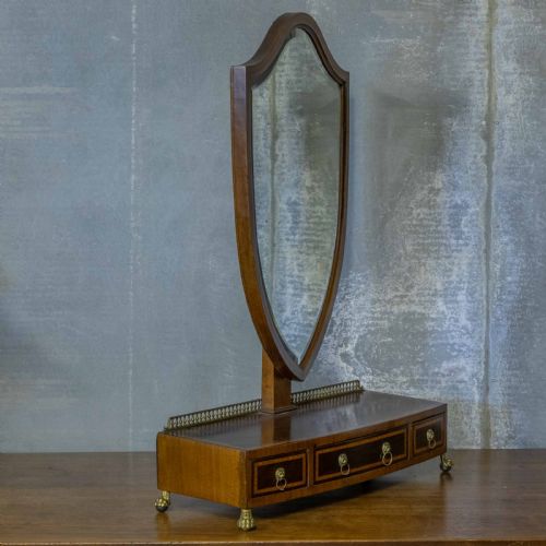 EDWARDIAN MAHOGANY TOILET MIRROR - ADDITIONAL PHOTO 5