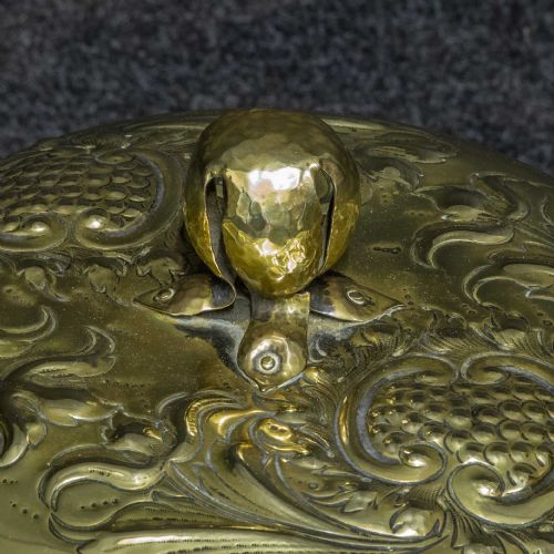 ARTS AND CRAFTS BRASS LOG BIN - ADDITIONAL PHOTO 7