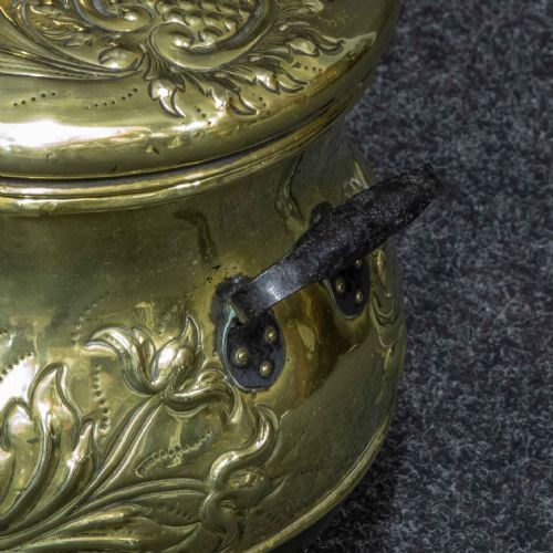 ARTS AND CRAFTS BRASS LOG BIN - ADDITIONAL PHOTO 8