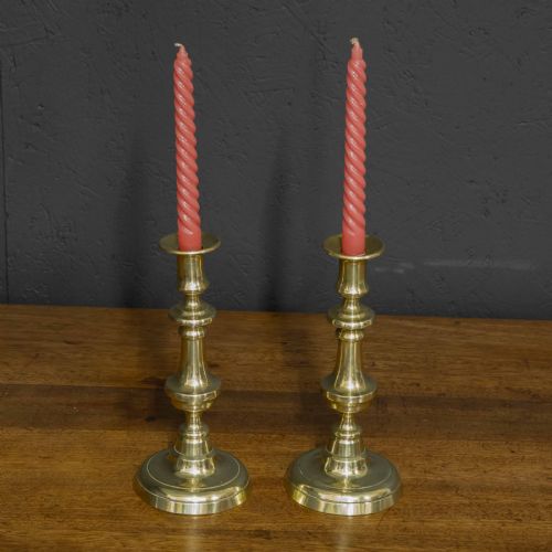 GEORGE 3RD BRASS CANDLESTICKS - ADDITIONAL PHOTO 2