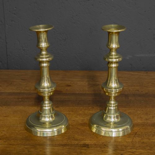 GEORGE 3RD BRASS CANDLESTICKS - ADDITIONAL PHOTO 5