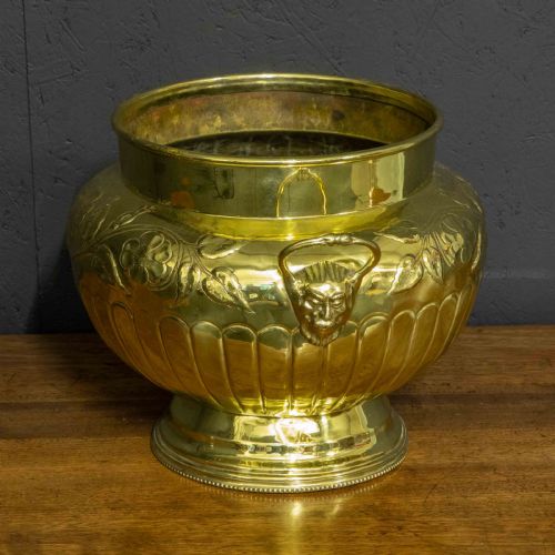 LARGE BRASS PLANTER - ADDITIONAL PHOTO 1