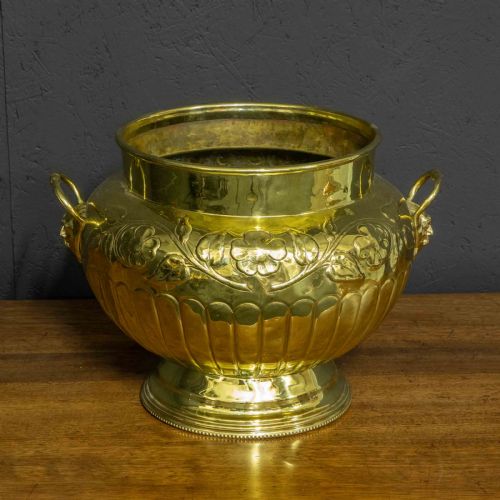 LARGE BRASS PLANTER - ADDITIONAL PHOTO 2