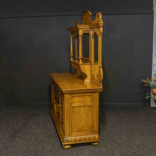 VICTORIAN POLLARD OAK SIDEBOARD - ADDITIONAL PHOTO 12