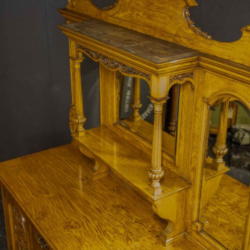VICTORIAN POLLARD OAK SIDEBOARD - ADDITIONAL PHOTO 14