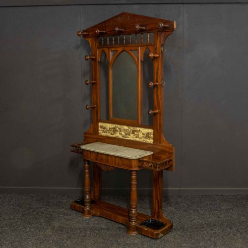 victorian hallstand - CATEGORY: ANTIQUE FURNITURE - DATED VICTORIAN