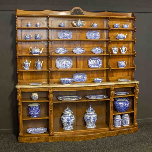 VICTORIAN WALNUT DISPLAY BOOKCASE - ADDITIONAL PHOTO 2
