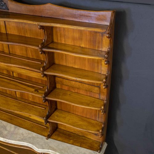 VICTORIAN WALNUT DISPLAY BOOKCASE - ADDITIONAL PHOTO 9