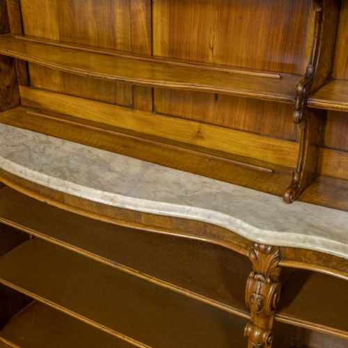VICTORIAN WALNUT DISPLAY BOOKCASE - ADDITIONAL PHOTO 15