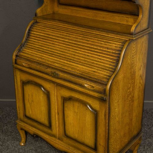 EDWARDIAN ROLL TOP BOOKCASE - ADDITIONAL PHOTO 3