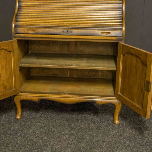 EDWARDIAN ROLL TOP BOOKCASE - ADDITIONAL PHOTO 9