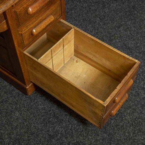 EDWARDIAN ROLL TOP DESK BY MAPLES OF LONDON AND PARIS - ADDITIONAL PHOTO 8