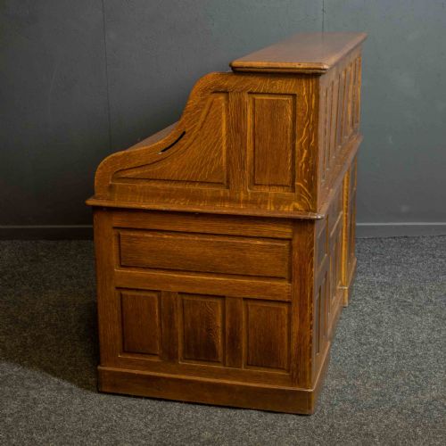 EDWARDIAN ROLL TOP DESK BY MAPLES OF LONDON AND PARIS - ADDITIONAL PHOTO 14