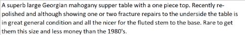 GEORGIAN SUPPER TABLE - ADDITIONAL PHOTO 15