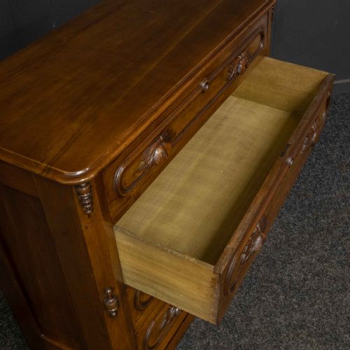 LATE 19TH CENTURY FRENCH WALNUT CHEST OF DRAWERS - ADDITIONAL PHOTO 9