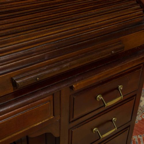SCOTCH MAHOGANY ROLL TOP DESK - ADDITIONAL PHOTO 3