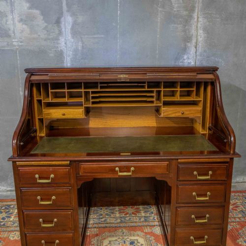 SCOTCH MAHOGANY ROLL TOP DESK - ADDITIONAL PHOTO 8