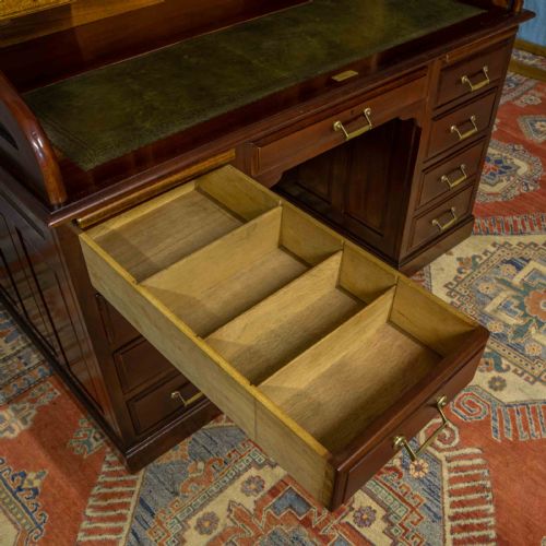 SCOTCH MAHOGANY ROLL TOP DESK - ADDITIONAL PHOTO 10