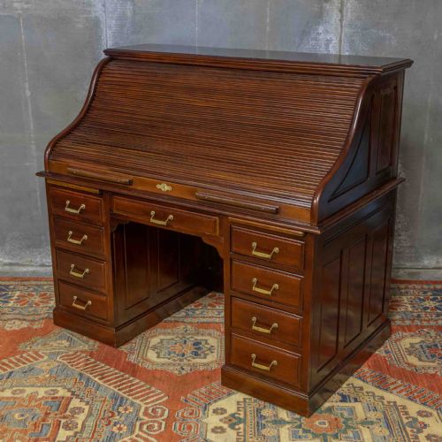 SCOTCH MAHOGANY ROLL TOP DESK - ADDITIONAL PHOTO 18