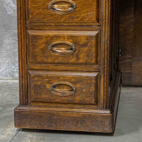 EDWARDIAN OAK ROLL TOP DESK - ADDITIONAL PHOTO 2