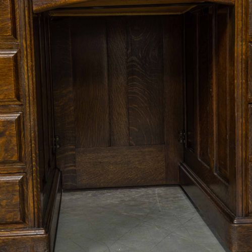 EDWARDIAN OAK ROLL TOP DESK - ADDITIONAL PHOTO 3