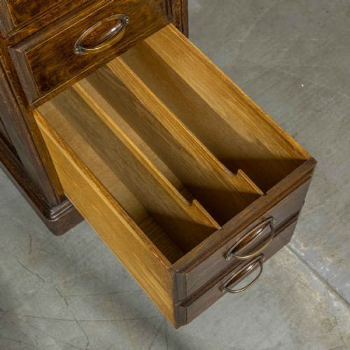 EDWARDIAN OAK ROLL TOP DESK - ADDITIONAL PHOTO 4