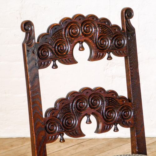 SET OF SIX DERBYSHIRE STYLE OAK CHAIRS - ADDITIONAL PHOTO 2