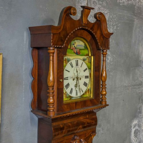 MAHOGANY LONG CASE CLOCK - ADDITIONAL PHOTO 5