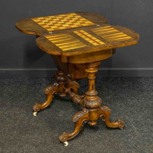 VICTORIAN GAMESSEWING TABLE - ADDITIONAL PHOTO 5