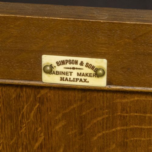 T SIMPSON AND SON OAK MIRRORBACK SIDEBOARD - ADDITIONAL PHOTO 1
