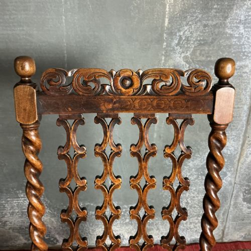 SET OF JACOBEAN STYLE CHAIRS - ADDITIONAL PHOTO 4