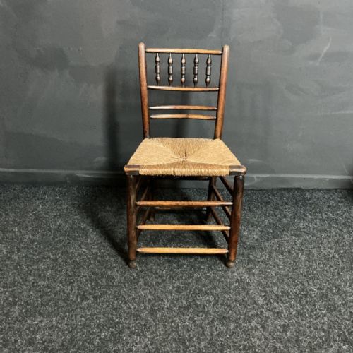 SET OF 6 ANTIQUE COUNTRY CHAIRS - ADDITIONAL PHOTO 1