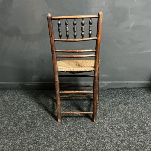 SET OF 6 ANTIQUE COUNTRY CHAIRS - ADDITIONAL PHOTO 4