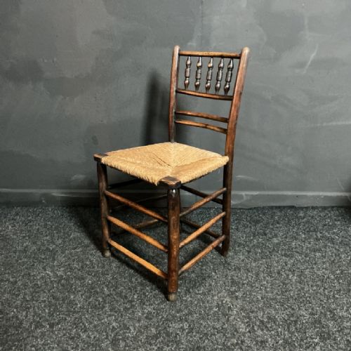 SET OF 6 ANTIQUE COUNTRY CHAIRS - ADDITIONAL PHOTO 6